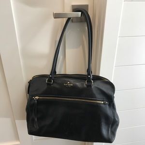 Kate Spade black leather tote